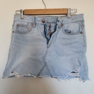 American Eagle Denim Mini Skirt Size 4
